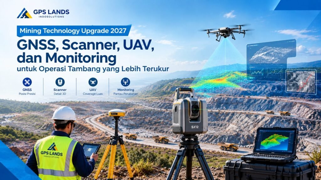 Mining Technology Upgrade 2027: GNSS, Scanner, UAV, dan Monitoring untuk Operasi Tambang yang Lebih Terukur
