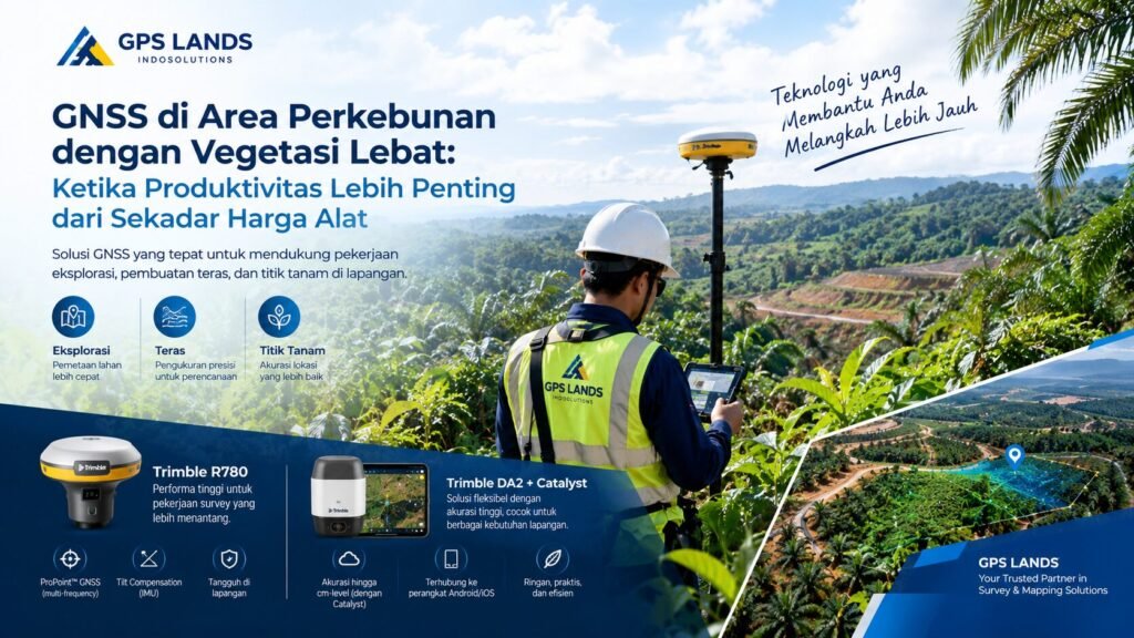 GNSS di Area Perkebunan dengan Vegetasi Lebat: Ketika Produktivitas Lebih Penting dari Sekadar Harga Alat